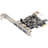 Контроллер EXEGATE EXE-367 (PCI-E 2,0, 3xUSB3,0 ext. + 1xUSB 3,0 int., разъем доп. Питания) EX283720RUS