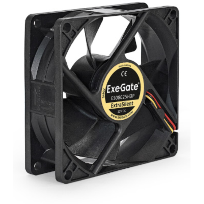 Вентилятор 12В DC ExeGate ExtraSilent ES08025S2P 80x80x25 мм EX299875RUS