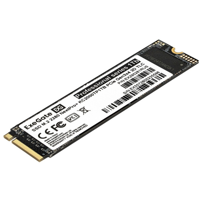 Накопитель SSD M.2 2280 1Tb EXEGATE NEXTPRO+ KC2000TP1TB EX295281RUS